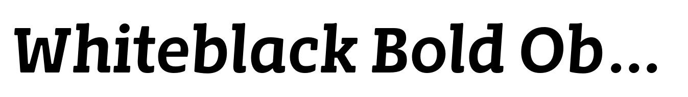 Whiteblack Bold Oblique